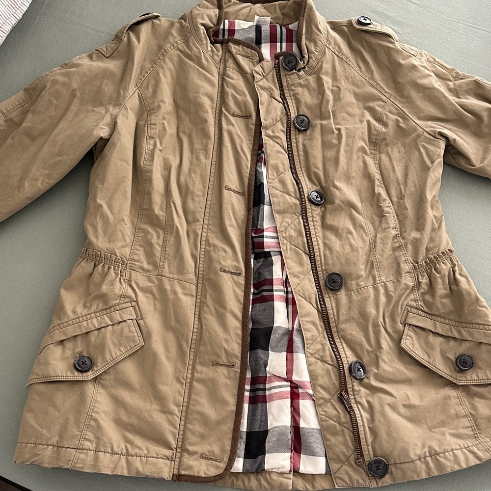 Jockey Tan Jacket with Plaid Lining